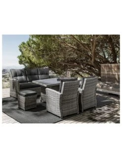 Salon De Jardin Ariel - Résine Tressée Grise - 7 Places 14 Salon De Jardin Ariel - Résine Tressée Grise - 7 Places -Petit Coin Vert Magasin salon de jardin ariel resine tressee grise 7 places 1