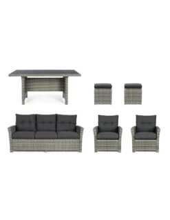 Salon De Jardin Ariel - Résine Tressée Grise - 7 Places 18 Salon De Jardin Ariel - Résine Tressée Grise - 7 Places -Petit Coin Vert Magasin salon de jardin ariel resine tressee grise 7 places 5