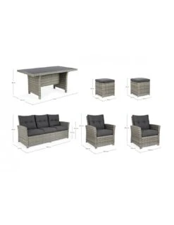 Salon De Jardin Ariel - Résine Tressée Grise - 7 Places 19 Salon De Jardin Ariel - Résine Tressée Grise - 7 Places -Petit Coin Vert Magasin salon de jardin ariel resine tressee grise 7 places 6