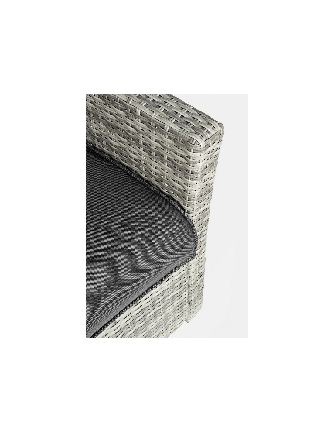 Salon De Jardin Ariel - Résine Tressée Grise - 7 Places 12 Salon De Jardin Ariel - Résine Tressée Grise - 7 Places – Image 10