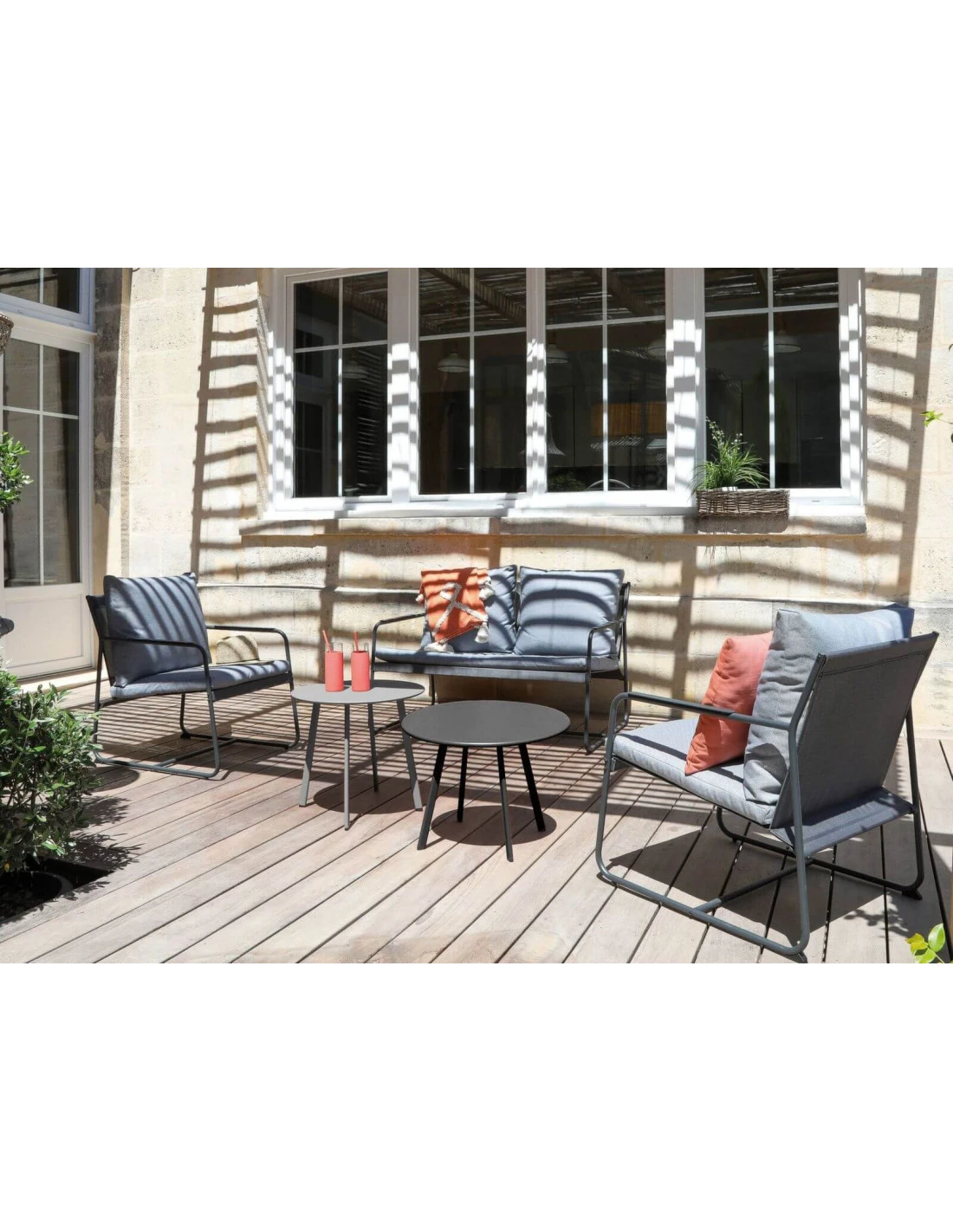 Salon De Jardin Bali - 5 Places - Grey/Gris 7 Salon De Jardin Bali - 5 Places - Grey/Gris – Image 5