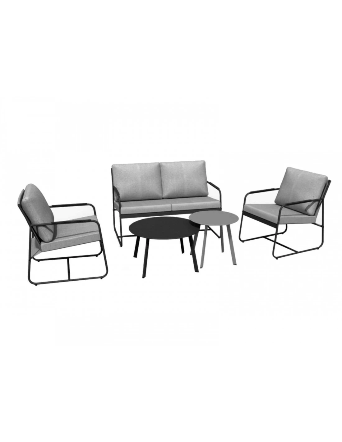 Salon De Jardin Bali - 5 Places - Grey/Gris 3 Salon De Jardin Bali - 5 Places - Grey/Gris