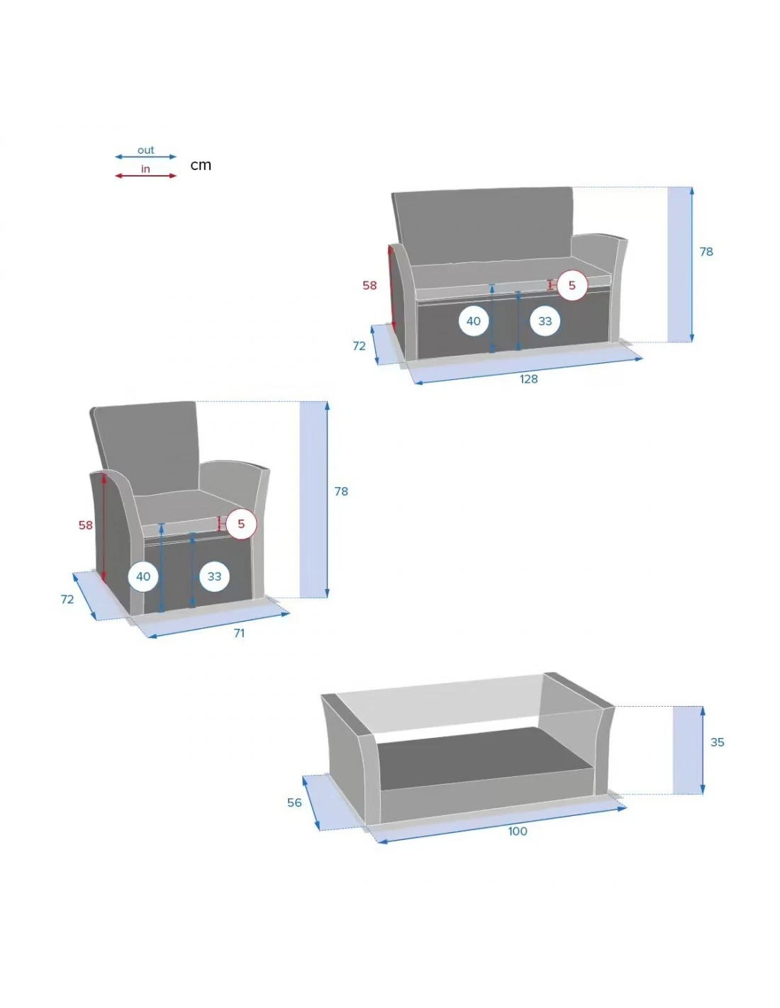 Salon De Jardin Bora Bora - 4 Places - Résine Tressée Et Acier époxy - Terre D'ombre 8 Salon De Jardin Bora Bora - 4 Places - Résine Tressée Et Acier époxy - Terre D'ombre – Image 6