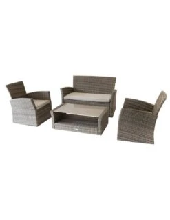 Salon De Jardin Bora Bora - 4 Places - Résine Tressée Et Acier époxy - Naturae 10 Salon De Jardin Bora Bora - 4 Places - Résine Tressée Et Acier époxy - Naturae -Petit Coin Vert Magasin salon de jardin bora bora 4 places resine tressee et acier epoxy naturae 1