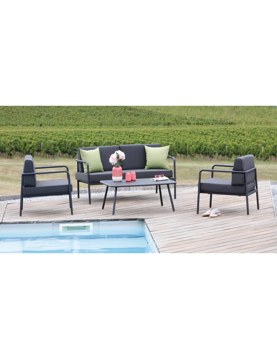 Salon De Jardin Duca 4 Places En Aluminium 4 Salon De Jardin Duca 4 Places En Aluminium – Image 2