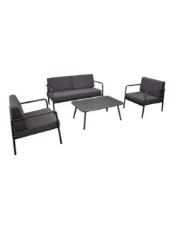 Salon De Jardin Duca 4 Places En Aluminium