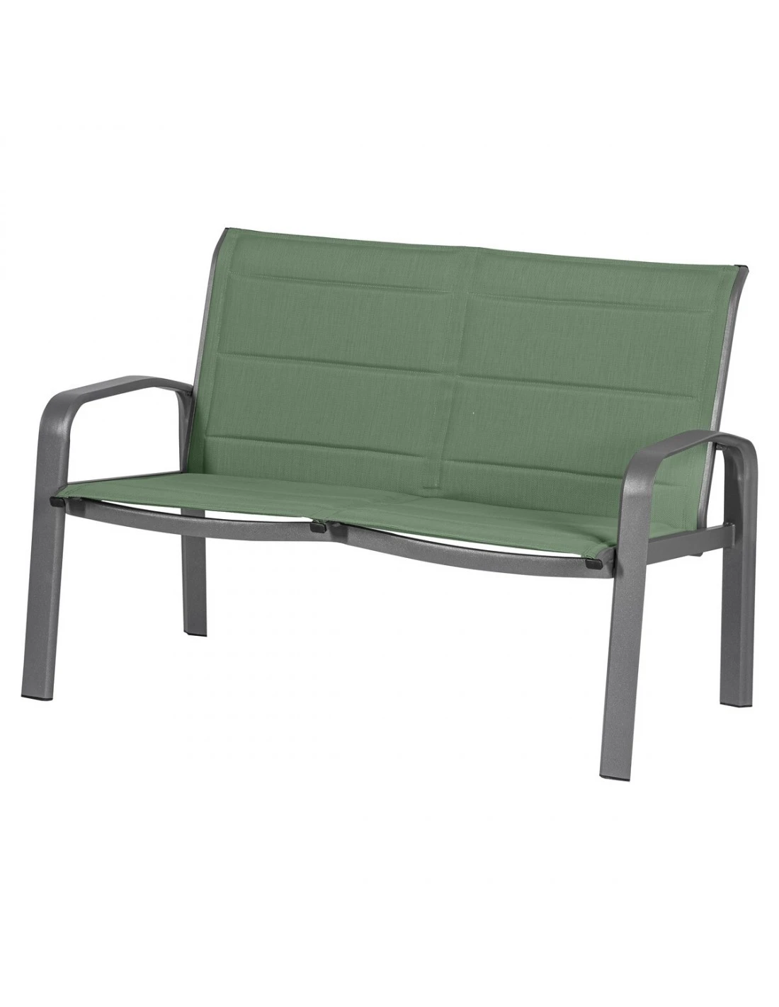 Salon De Jardin ELYN 4 Places - Aluminium Et Texaline - Vert Olive Et Graphite 5 Salon De Jardin ELYN 4 Places - Aluminium Et Texaline - Vert Olive Et Graphite – Image 3