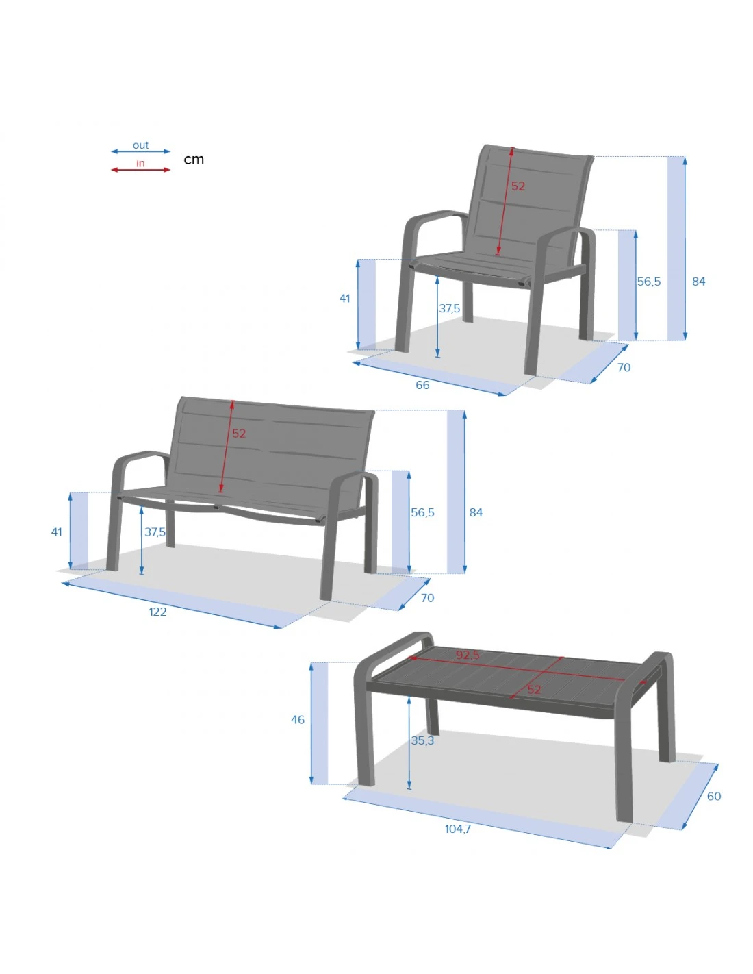Salon De Jardin ELYN 4 Places - Aluminium Et Texaline - Vert Olive Et Graphite 8 Salon De Jardin ELYN 4 Places - Aluminium Et Texaline - Vert Olive Et Graphite – Image 6
