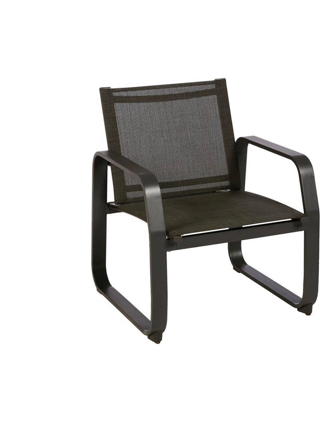 Salon De Jardin Gili 4 Places - Aluminium Et Texaline - Graphite / Anthracite Chiné 6 Salon De Jardin Gili 4 Places - Aluminium Et Texaline - Graphite / Anthracite Chiné – Image 4