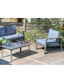 Salon De Jardin Grasse II - 5 Places En Aluminium Grey 9 Salon De Jardin Grasse II - 5 Places En Aluminium Grey -Petit Coin Vert Magasin salon de jardin grasse ii 5 places en aluminium grey 2