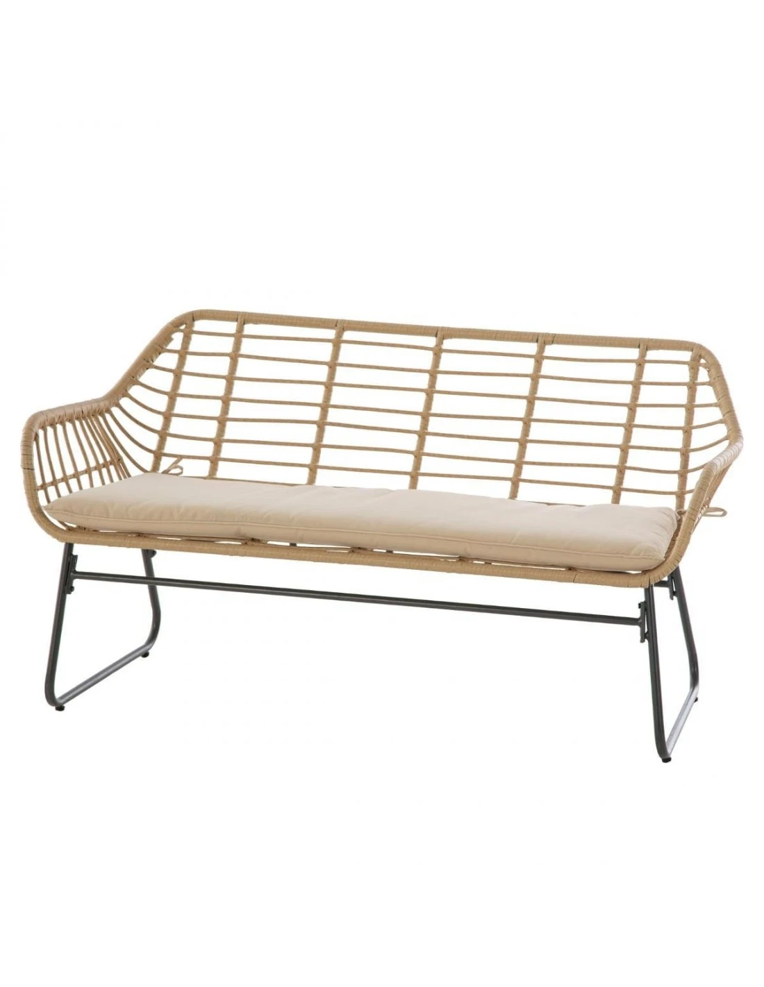 Salon De Jardin Lambada 4 Places - Résine Tressée Sésame 5 Salon De Jardin Lambada 4 Places - Résine Tressée Sésame – Image 3