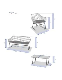 Salon De Jardin Lambada 4 Places - Résine Tressée Sésame 22 Salon De Jardin Lambada 4 Places - Résine Tressée Sésame -Petit Coin Vert Magasin salon de jardin lambada 4 places resine tressee sesame 1 9