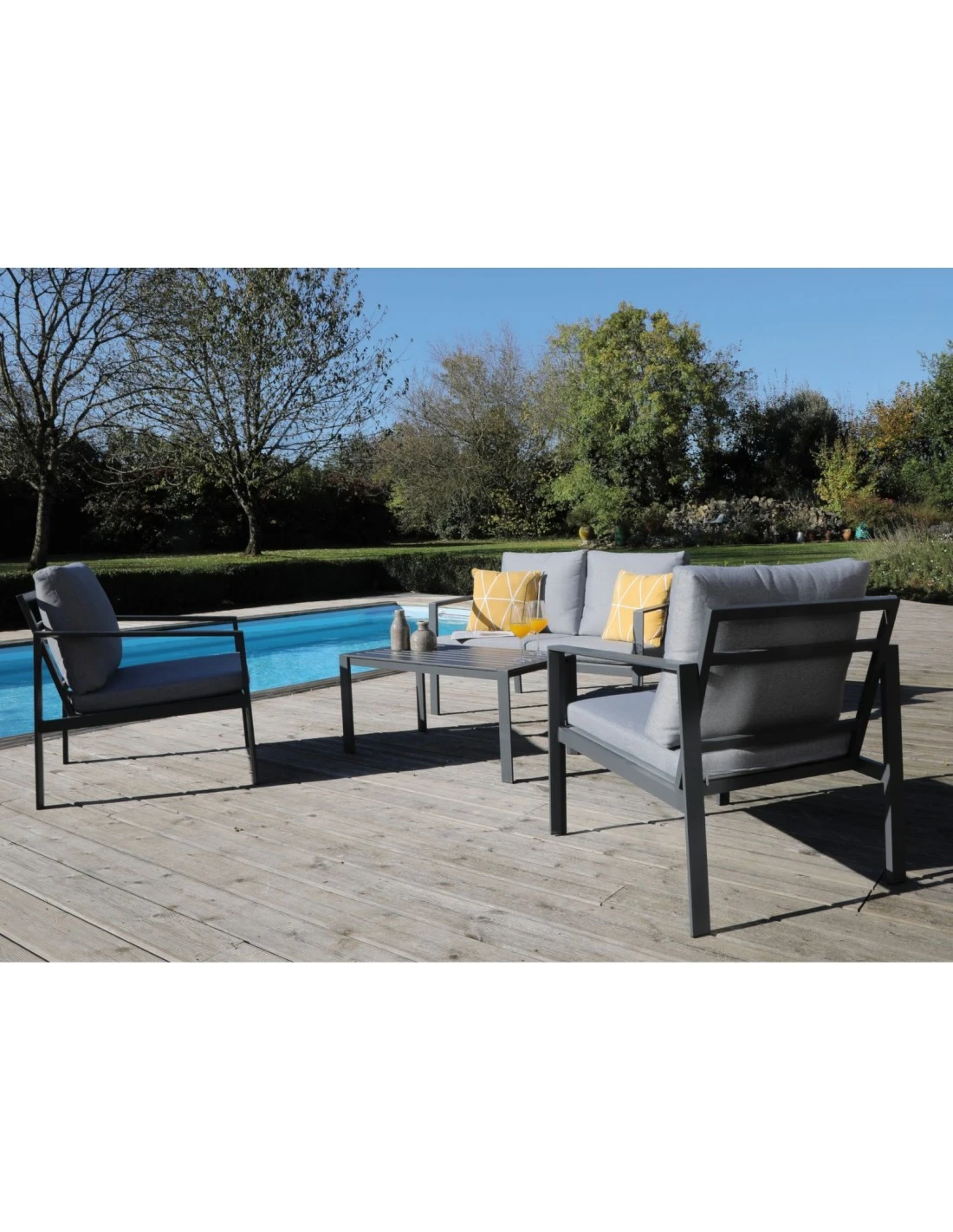 Salon De Jardin Marlo Graphite - 4 Places 3 Salon De Jardin Marlo Graphite - 4 Places – Image 2