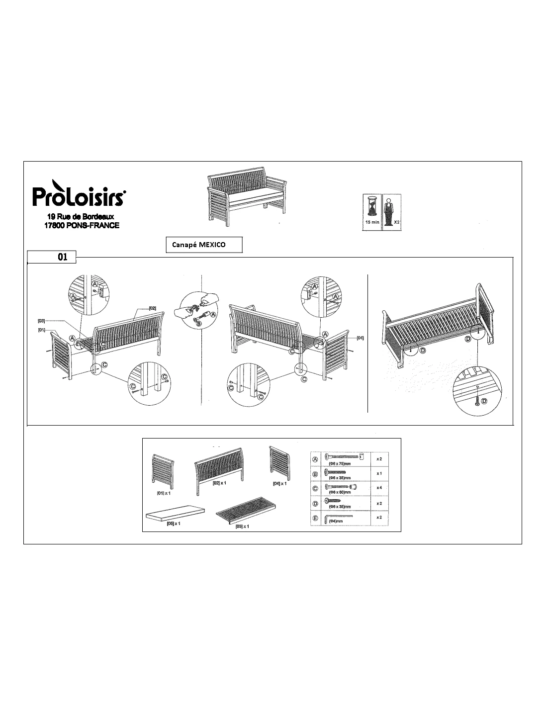 Salon De Jardin Mexico En Eucalyptus FSC 5 Salon De Jardin Mexico En Eucalyptus FSC – Image 3