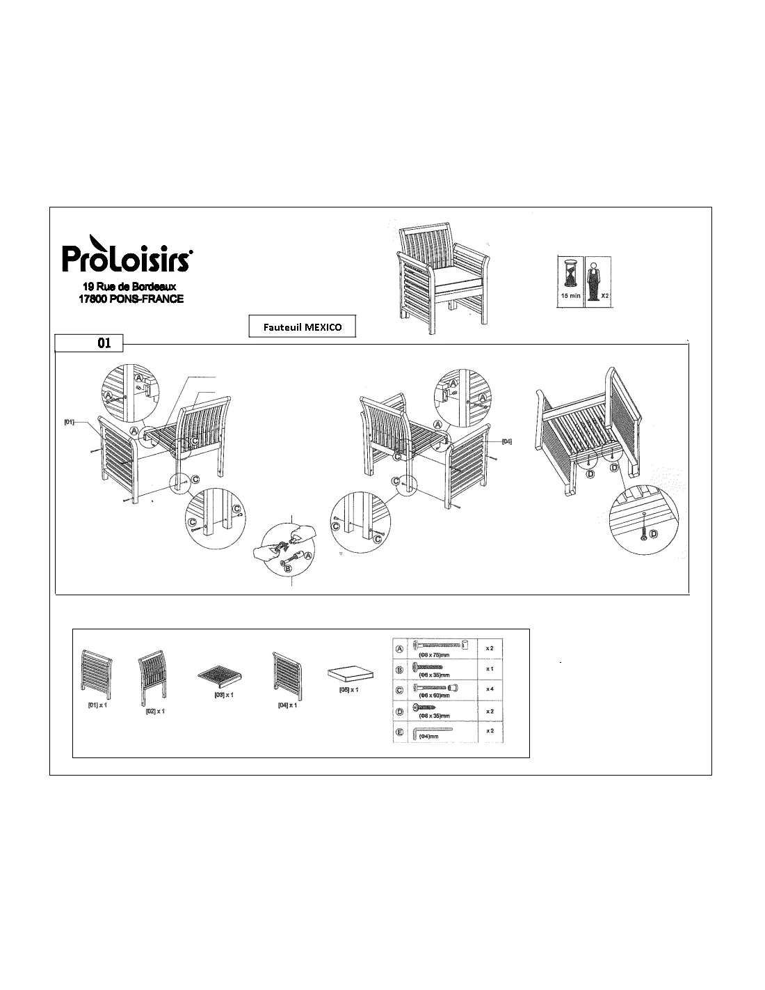 Salon De Jardin Mexico En Eucalyptus FSC 6 Salon De Jardin Mexico En Eucalyptus FSC – Image 4