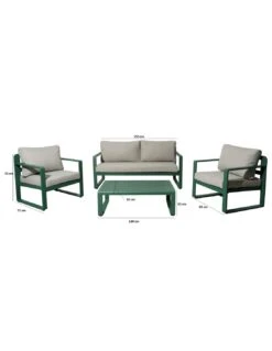 Salon De Jardin Mojito 4 Places - Aluminium Graphite - Graphite 14 Salon De Jardin Mojito 4 Places - Aluminium Graphite - Graphite -Petit Coin Vert Magasin salon de jardin mojito 4 places aluminium graphite 1 5