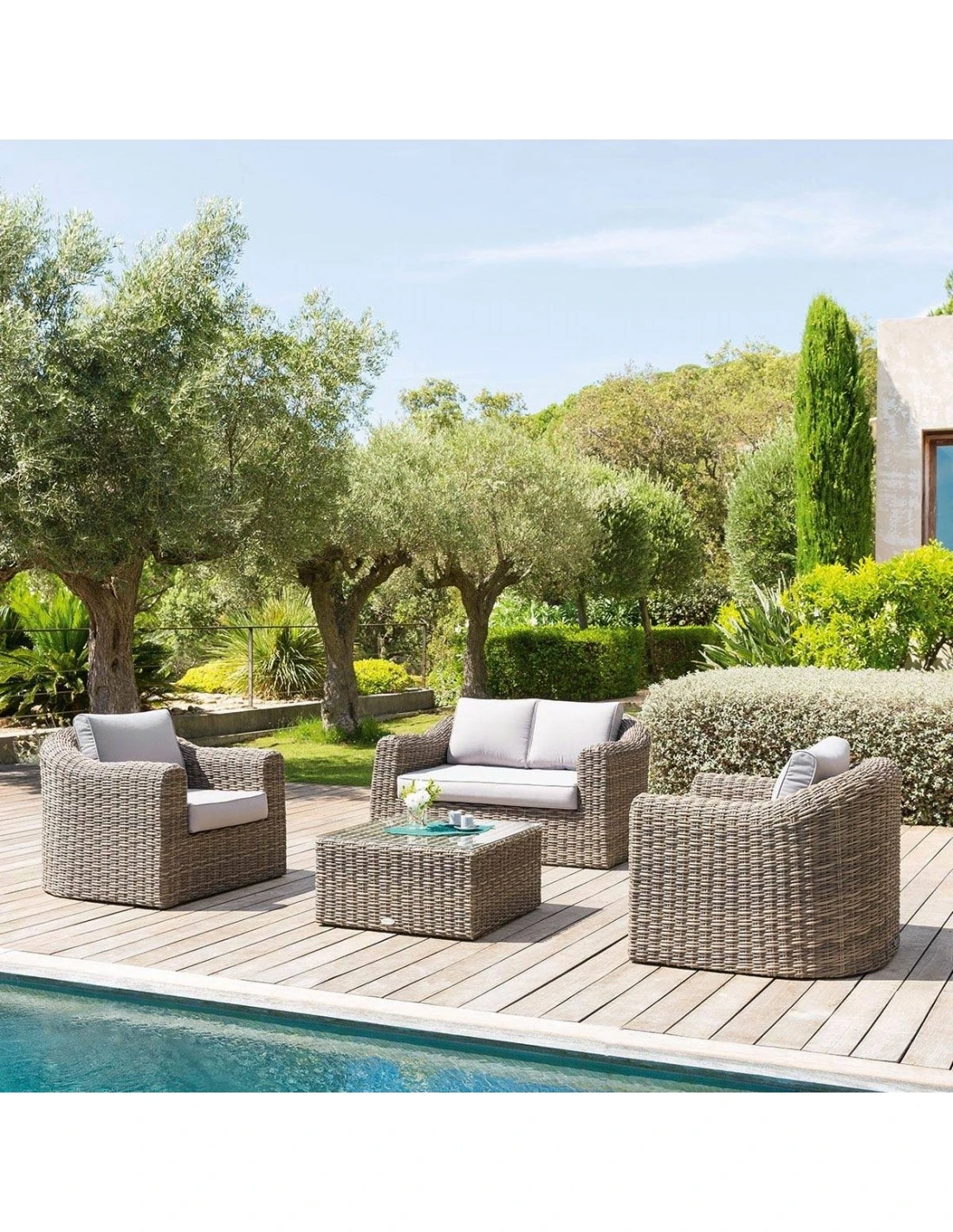 Salon De Jardin Mooréa - 4 Places - Aluminium Et Résine - Naturae 3 Salon De Jardin Mooréa - 4 Places - Aluminium Et Résine - Naturae