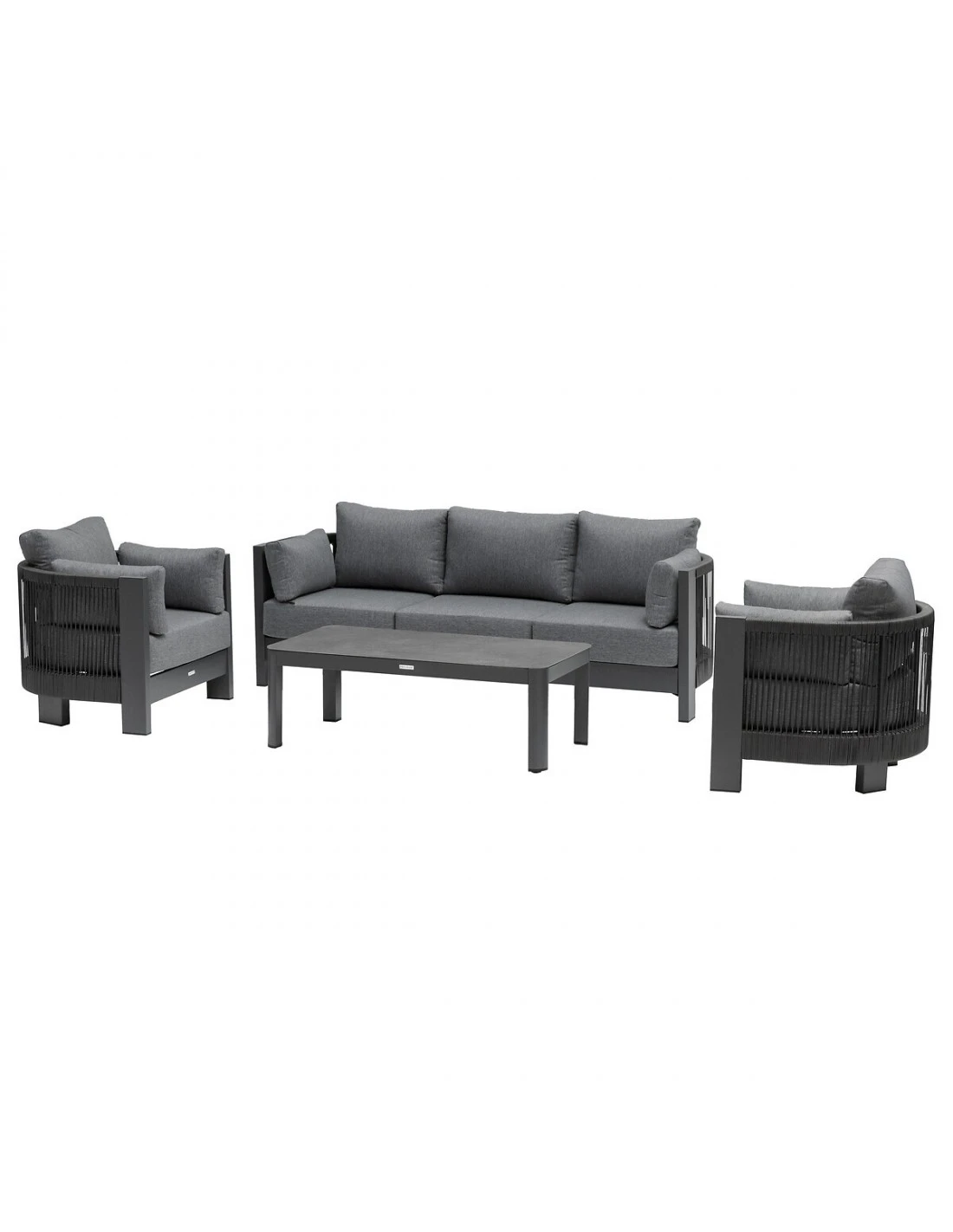 Salon De Jardin Paradize - 5 Places - Aluminium Graphite 4 Salon De Jardin Paradize - 5 Places - Aluminium Graphite – Image 2