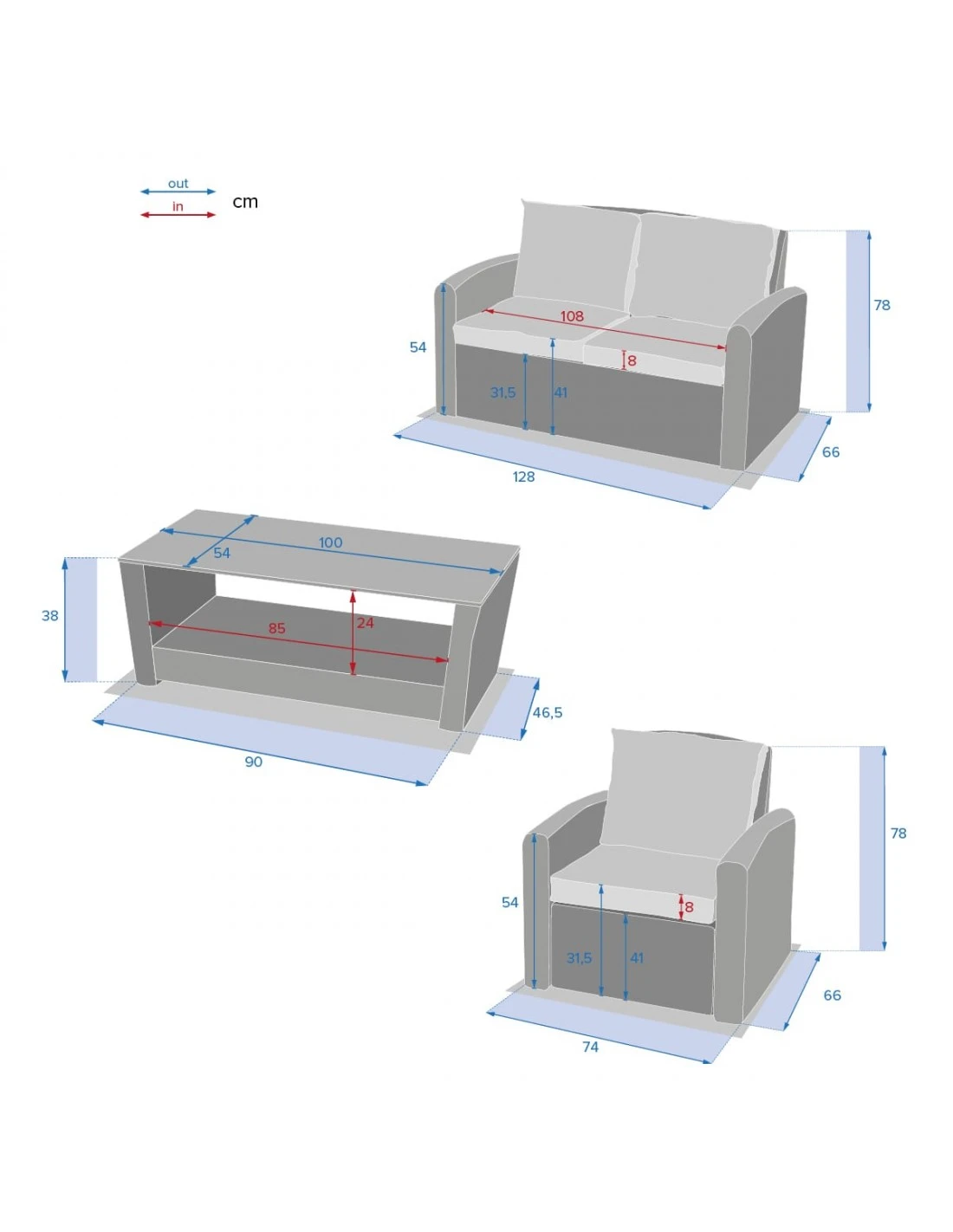 Salon De Jardin Polynésia 4 Places - Aluminium Et Résine Tressée - Naturae 10 Salon De Jardin Polynésia 4 Places - Aluminium Et Résine Tressée - Naturae – Image 8