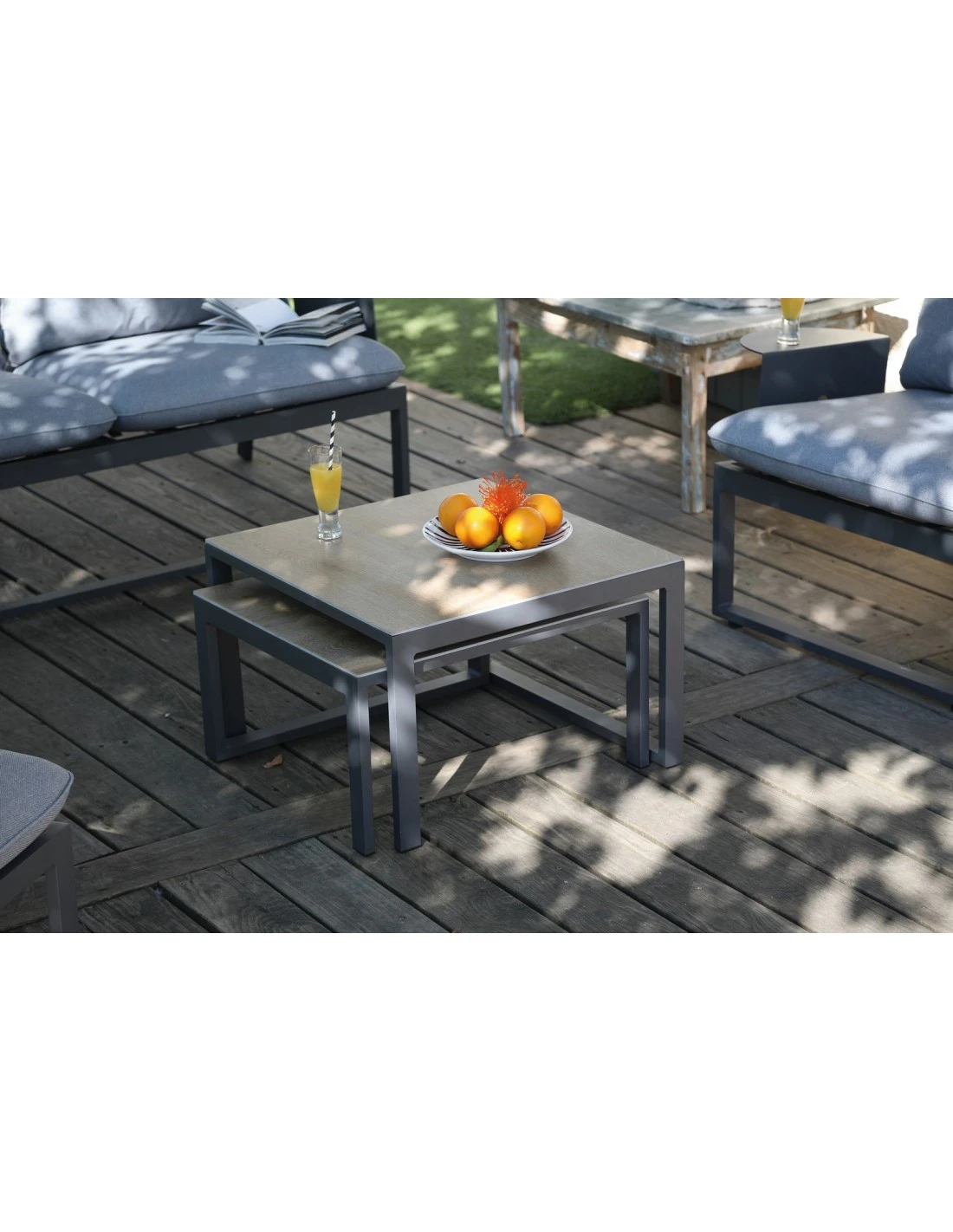Salon De Jardin Rodez 4 Places En Aluminium Grey 6 Salon De Jardin Rodez 4 Places En Aluminium Grey – Image 4