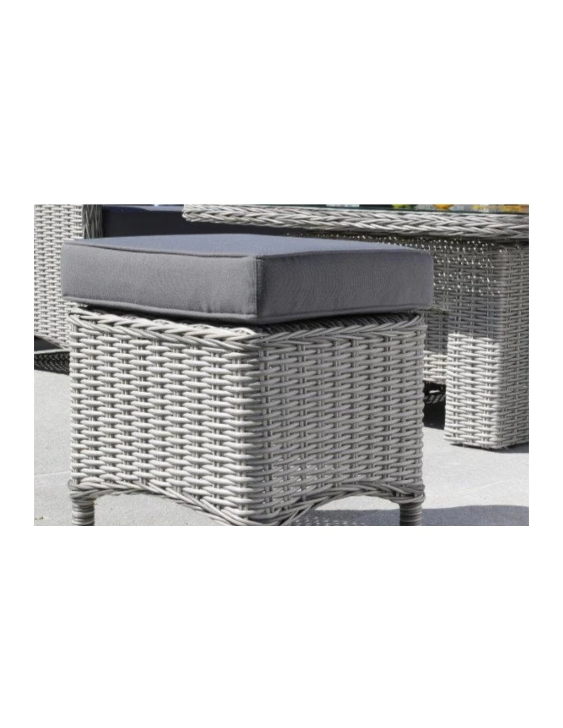 Salon De Jardin D'angle Toulon - Aluminium Et Résine Tressée - Gris 6 Salon De Jardin D'angle Toulon - Aluminium Et Résine Tressée - Gris – Image 4