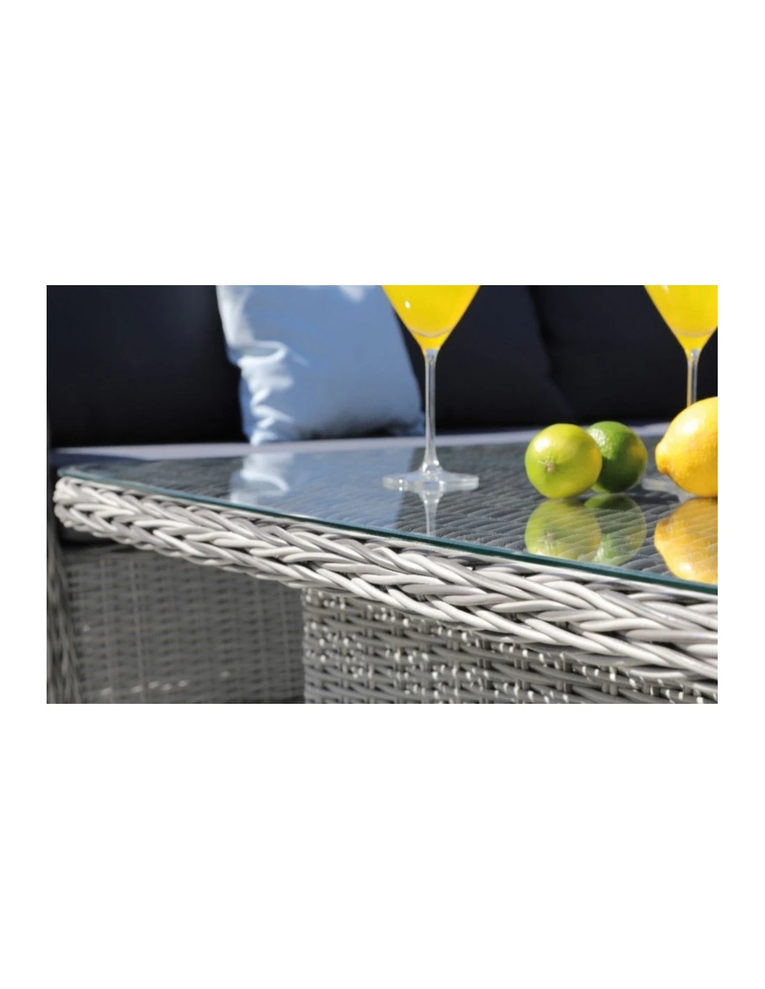 Salon De Jardin D'angle Toulon - Aluminium Et Résine Tressée - Gris 7 Salon De Jardin D'angle Toulon - Aluminium Et Résine Tressée - Gris – Image 5