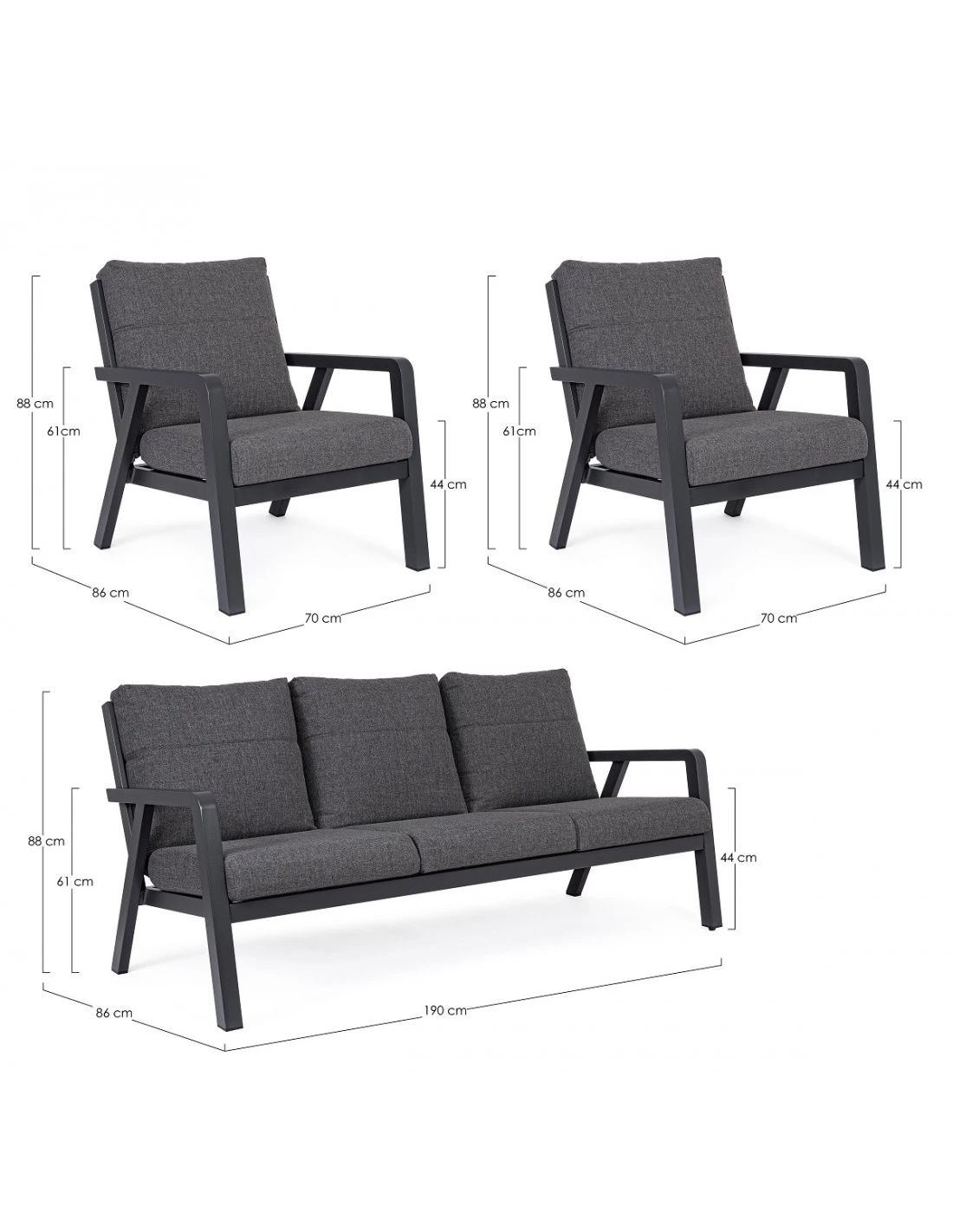 Salon De Jardin Truman - Aluminium Anthracite 14 Salon De Jardin Truman - Aluminium Anthracite – Image 12