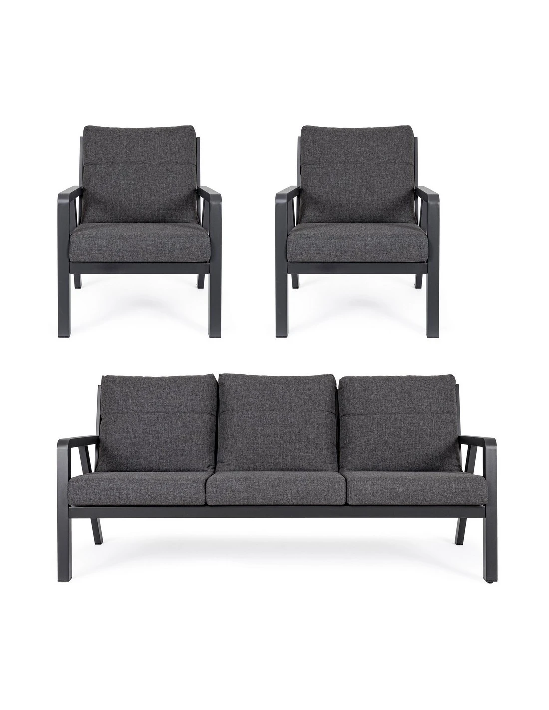 Salon De Jardin Truman - Aluminium Anthracite 7 Salon De Jardin Truman - Aluminium Anthracite – Image 5