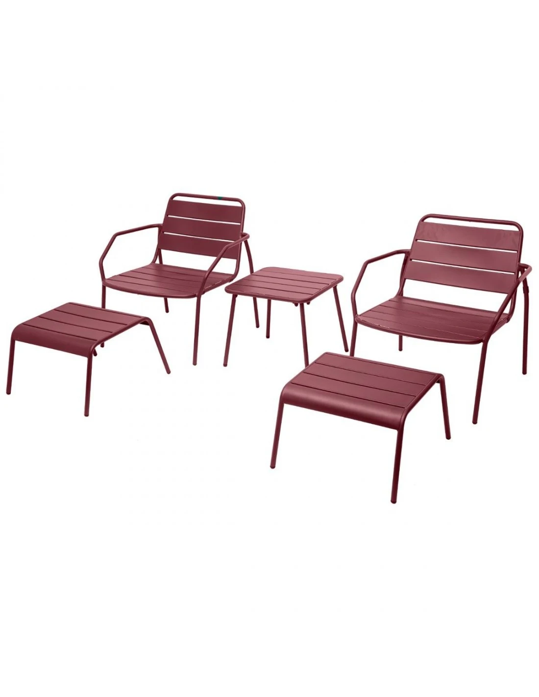 Salon Duo Relax Phuket 2 Places - Acier époxy - Bordeaux 3 Salon Duo Relax Phuket 2 Places - Acier époxy - Bordeaux