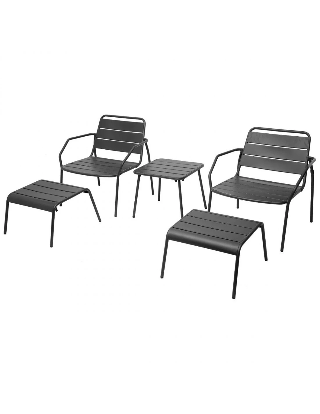 Salon Duo Relax Phuket 2 Places - Acier époxy - Graphite 3 Salon Duo Relax Phuket 2 Places - Acier époxy - Graphite