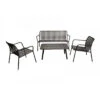 Salon Set Lounge Bitti 4 Pièces En Aluminium - Graphite