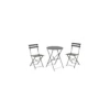 Set Cuba - Guéridon + 2 Chaises Pliantes Acier - Grey 1 Set Cuba - Guéridon + 2 Chaises Pliantes Acier - Grey -Petit Coin Vert Magasin set cuba gueridon 2 chaises pliantes acier grey