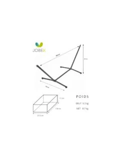 Set Hamac Metalik - Hamac Avec Support - Jobek - Multicolore -Petit Coin Vert Magasin set hamac metalik hamac avec support toile au choix jobek 7