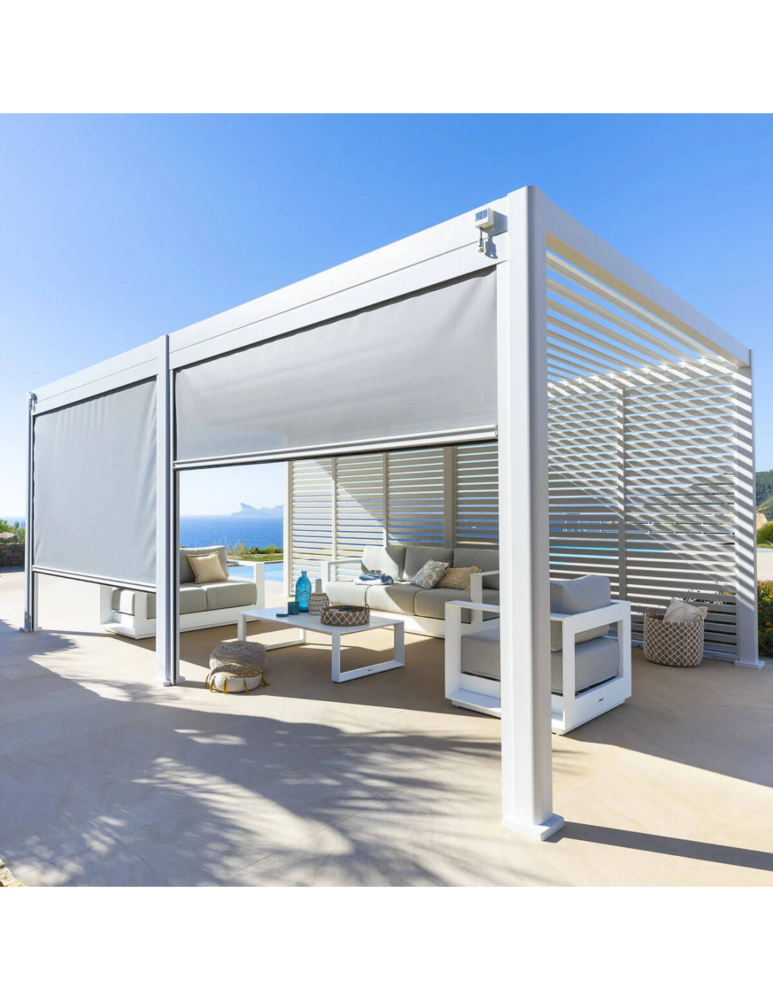 Store Blanc Pour Côté 6 Mètres Pour Pergola Evora 3.60 X 6 Mètres 3 Store Blanc Pour Côté 6 Mètres Pour Pergola Evora 3.60 X 6 Mètres