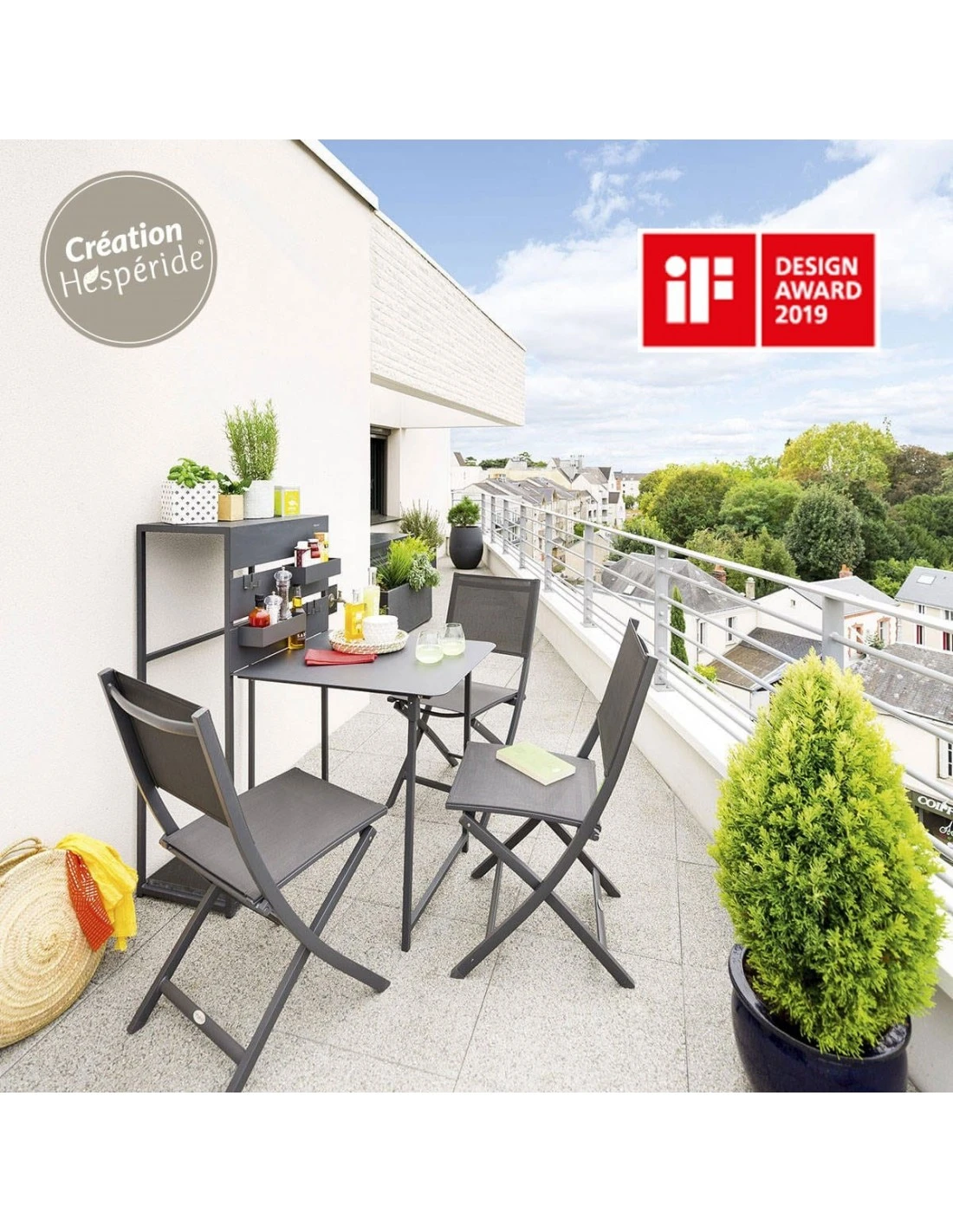 Table Balcon Fira - Plateau Rabattable - L.60 X P.36/106 X H.120 Cm 4 Table Balcon Fira - Plateau Rabattable - L.60 X P.36/106 X H.120 Cm – Image 2