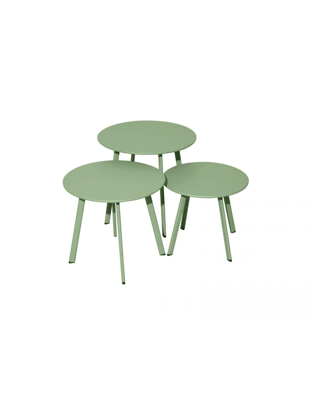 Table Basse D'appoint Massaï Ø40 Cm En Acier époxy - Vert 9 Table Basse D'appoint Massaï Ø40 Cm En Acier époxy - Vert – Image 7