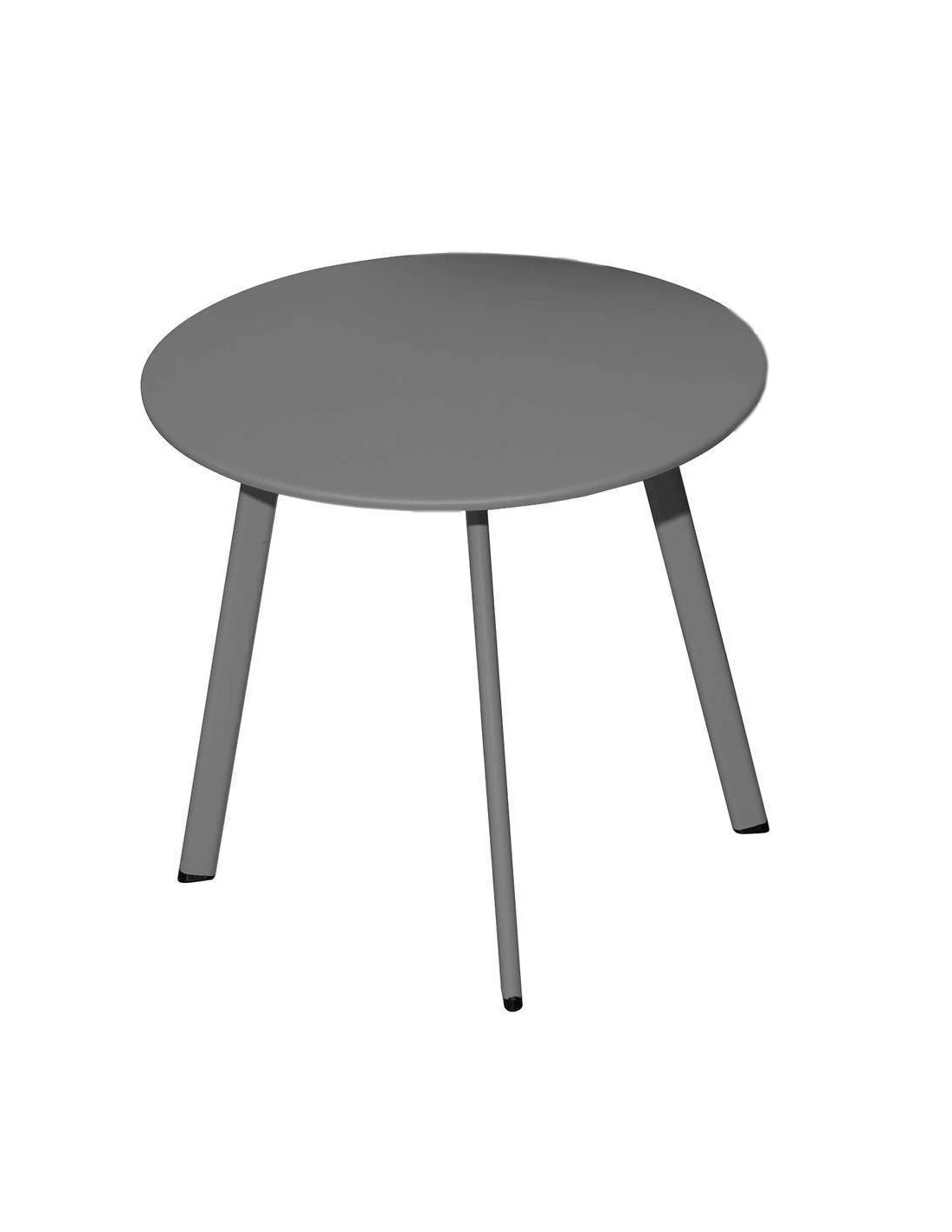 Table Basse D'appoint Massaï Ø40 Cm En Acier époxy - Graphite 3 Table Basse D'appoint Massaï Ø40 Cm En Acier époxy - Graphite