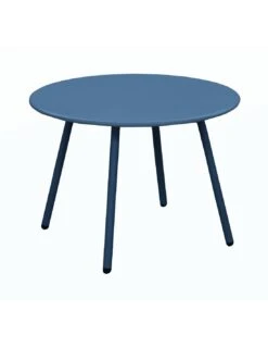 Table Basse De Jardin Rio Ø50 Cm - Acier - Bleu