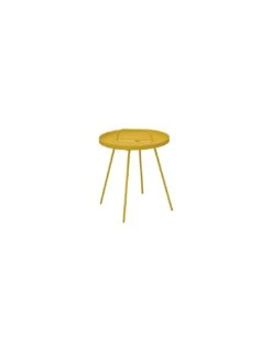 Table Basse Flower Ronde En Acier Avec Plateau Amovible - Honey