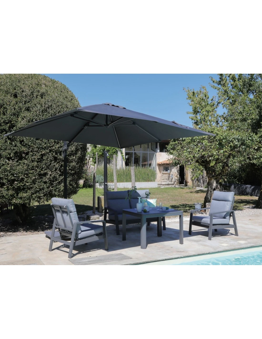 Table Basse Mi-hauteur EOS En Aluminium Grey 100 X 100 Cm 7 Table Basse Mi-hauteur EOS En Aluminium Grey 100 X 100 Cm – Image 5