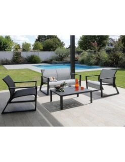 Table Basse MT 93x63 Cm - Aluminium Gris