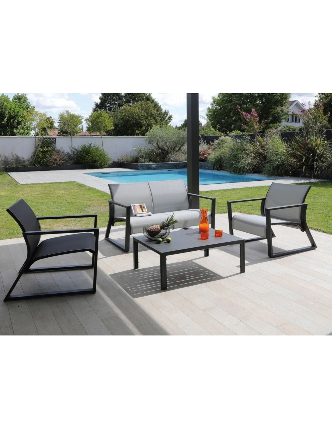 Table Basse MT 93x63 Cm - Aluminium Gris 3 Table Basse MT 93x63 Cm - Aluminium Gris