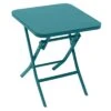 Table D'appoint Greensboro Carrée Pliante - Acier époxy - Bleu Canard 2 Table D'appoint Greensboro Carrée Pliante - Acier époxy - Bleu Canard -Petit Coin Vert Magasin table d appoint greensboro carree pliante acier epoxy bleu canard