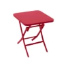 Table D'appoint Greensboro Carrée Pliante - Acier époxy - Grenade 1 Table D'appoint Greensboro Carrée Pliante - Acier époxy - Grenade -Petit Coin Vert Magasin table d appoint greensboro carree pliante acier epoxy grenade