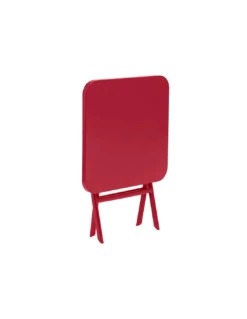 Table D'appoint Greensboro Carrée Pliante - Acier époxy - Grenade -Petit Coin Vert Magasin table d appoint greensboro carree pliante acier epoxy grenade 2