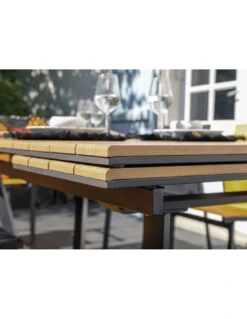 Table Darwin 174/237 X 100 En ALU/HEAT - Graphite / OAK -Petit Coin Vert Magasin table darwin 174237 x 100 en aluheat graphite oak 3