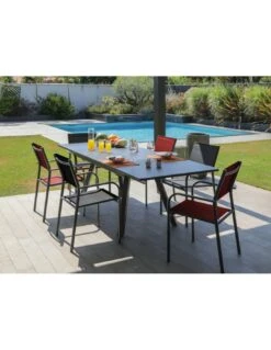 Table De Jardin AGRA Extensible 150/200/250 Cm - Aluminium Et Verre - Graphite / Gris 10 Table De Jardin AGRA Extensible 150/200/250 Cm - Aluminium Et Verre - Graphite / Gris -Petit Coin Vert Magasin table de jardin agra extensible 150200250 cm aluminium et verre graphite gris 2