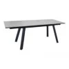 Table De Jardin AGRA Extensible 150/200/250 Cm - Aluminium Et Verre - Graphite / Perle