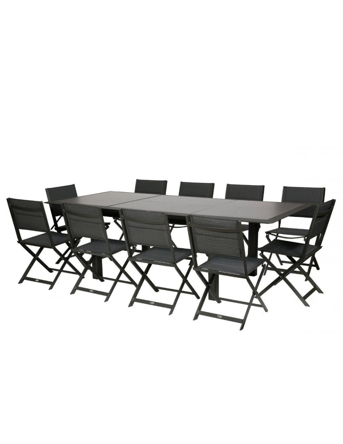 Table De Jardin Allure Extensible 10 Places - Aluminium Et HPL Effet Bois 7 Table De Jardin Allure Extensible 10 Places - Aluminium Et HPL Effet Bois – Image 5