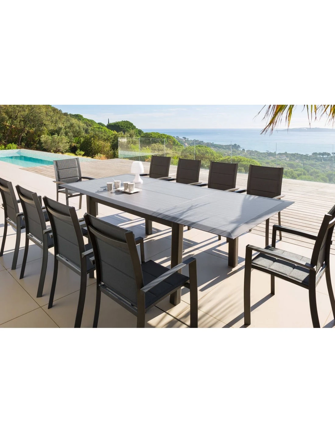 Table De Jardin Allure Extensible 10 Places - Aluminium Et HPL Effet Bois 3 Table De Jardin Allure Extensible 10 Places - Aluminium Et HPL Effet Bois